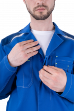 Халат ТУРБО SAFETY летний, василек-синий