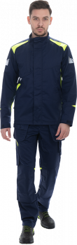 Куртка ACTIVE FLEX / АКТИВ ФЛЕКС, летняя, т.синий-флуоресцентный желтый