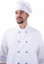 Костюм ШЕФ-ПОВАР, белый-василёк