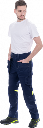 Брюки ACTIVE FLEX / АКТИВ ФЛЕКС, летние, т.синий-флуоресцентный желтый