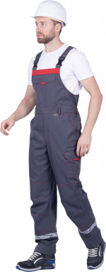 Полукомбинезон ХАЙ-ТЕК SAFETY летний, серый-красный