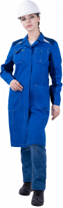 Халат ТУРБО SAFETY летний, василек-синий, женский
